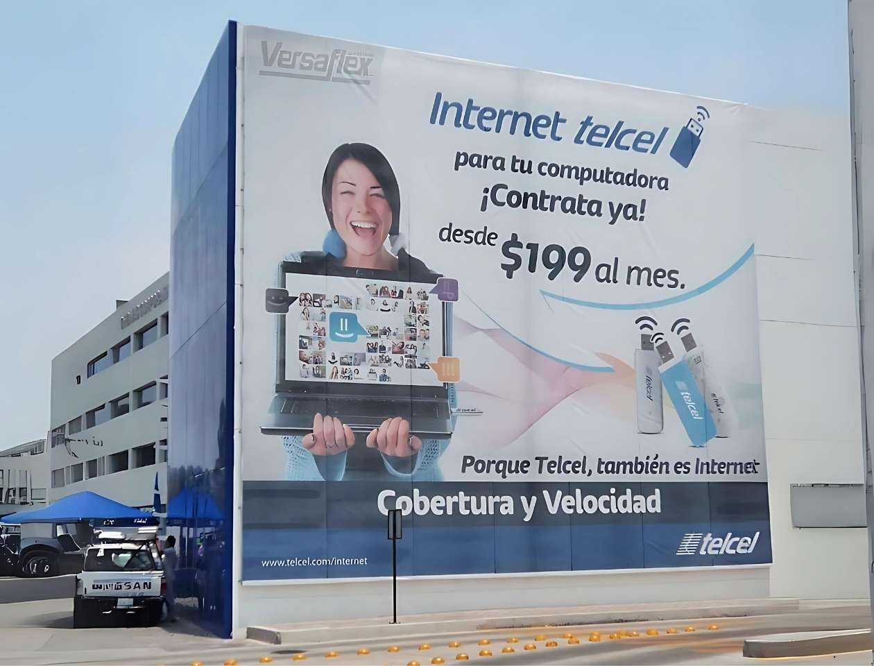 Lona mesh impresa para publicidad en exteriores