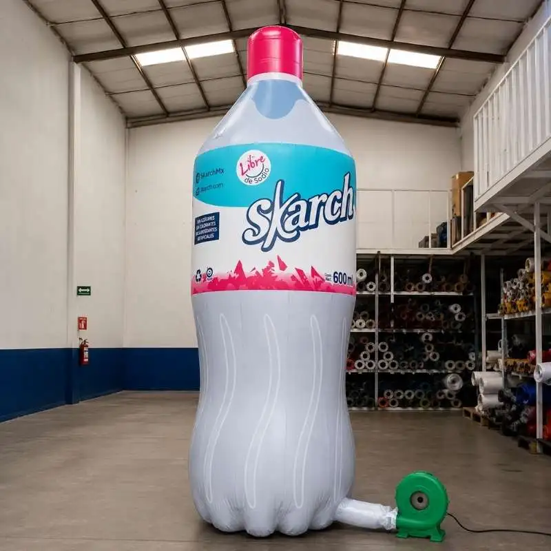Inflable publicitario forma Botella Lonas Versaflex
